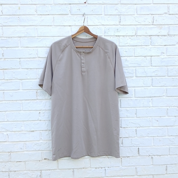 Bylt Henley Drop Cut Shirt XL Tan - Picture 1 of 5